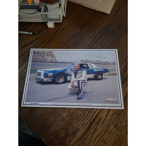 VINTAGE Cale Yarborough AUTOGRAPH NASCAR Grand Champion Poster 11x17 WINSTON